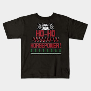 Ho Ho Horsepower Christmas Santa Piston Rod Funny Holiday Xmas Kids T-Shirt